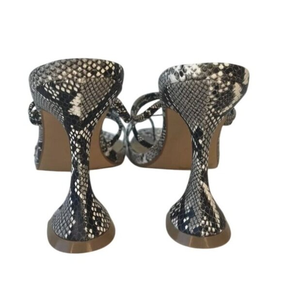 LEMONADE / Vanity / Snake Print / Strappy / Heeled Sandals 3.5" / Heel Elegant/ - Picture 5 of 9